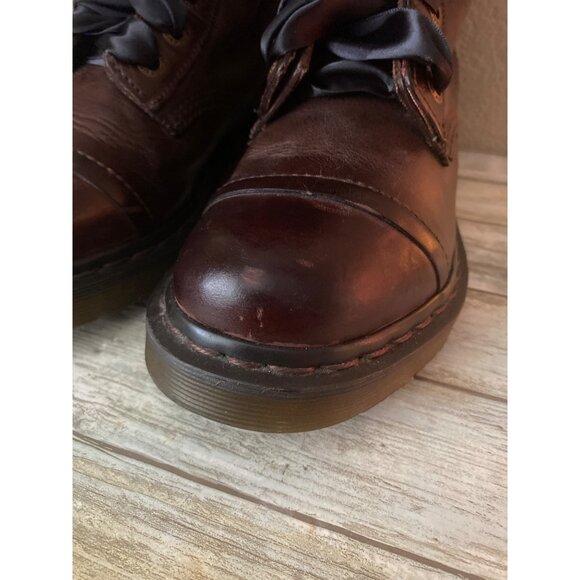 Dr Martens Triumph 1914 Brown Leather Floral Fold-Over Boots 14 Eyelet Women’s 7 - Picture 13 of 16